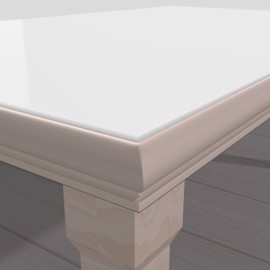 Piano in vetro bianco per tavolo